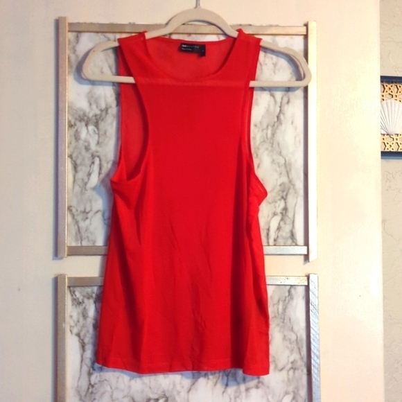 ASOS design red sheer tank. - Picture 2 of 3